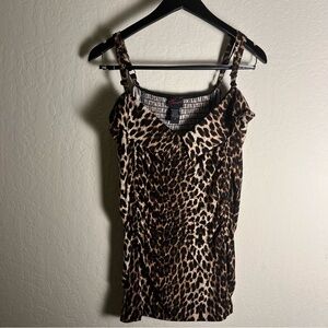 Torrid Brown and Tan Fitted Tank Top